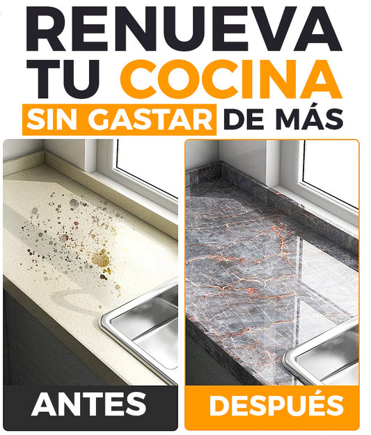 Papel tapiz autoadhesivo de mármol impermeable para renovar cocina y muebles