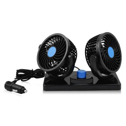 Ventilador Doble 360° para Auto | Refrescá tu Carro Rápido y Sin Aire Acondicionado