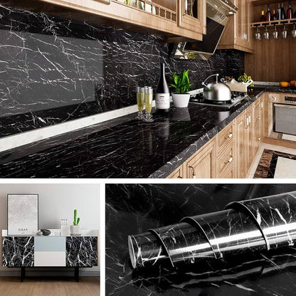 Película Mármol Autoadhesiva Impermeable – Papel Tapiz Renovación Cocina y Muebles
