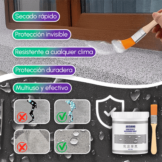 Impermeabilizante invisible para sellar fugas y grietas en el hogar