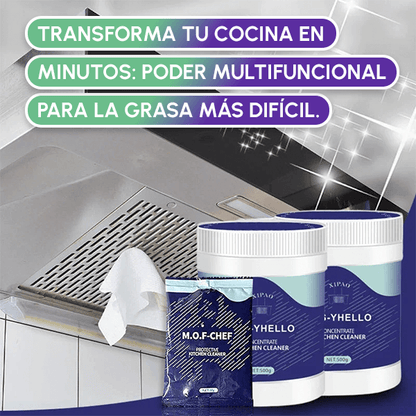 Polvo Limpiador de Grasa para Cocina | Fórmula Biológica y Efectiva + REGALO