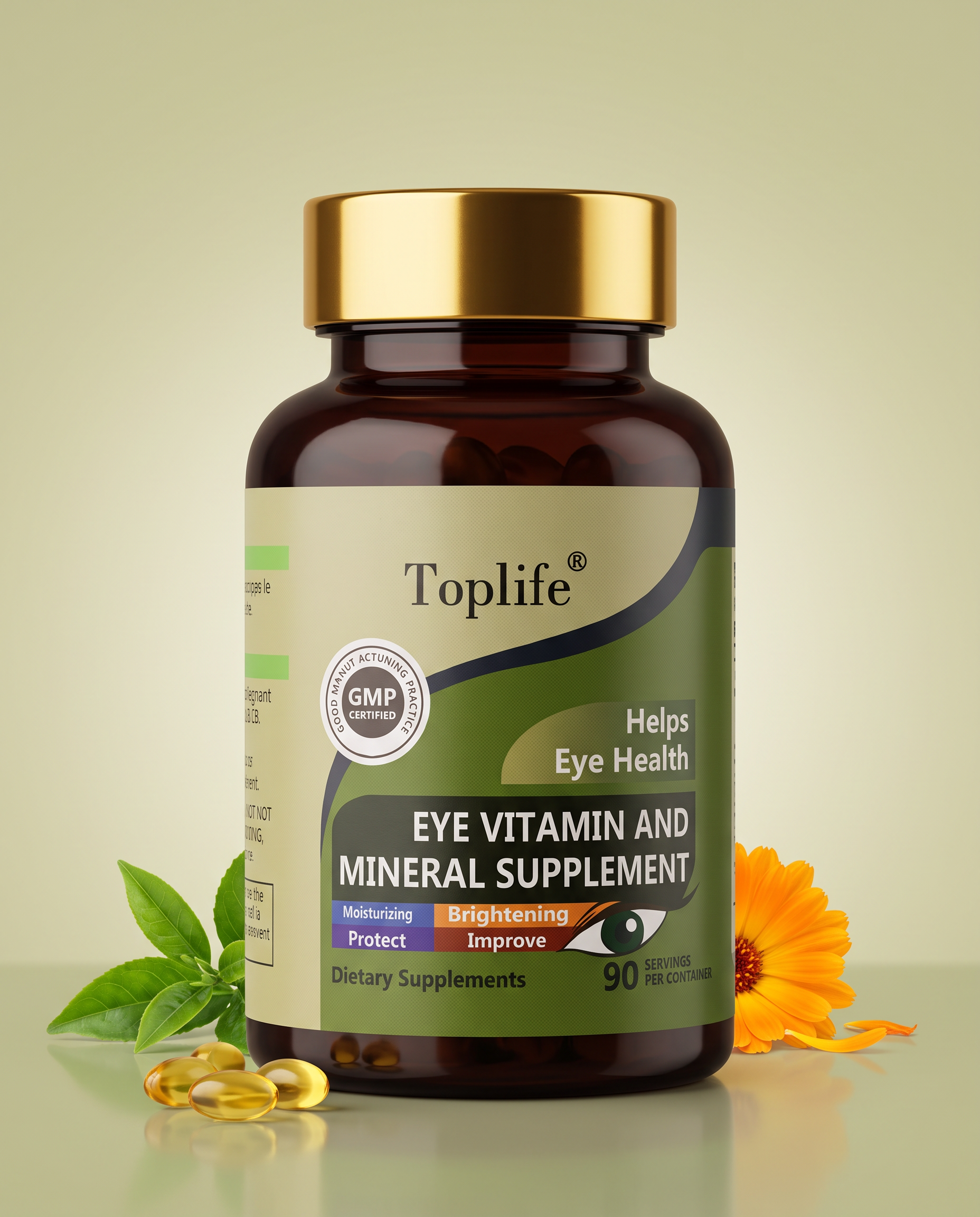 Vitaminas para los ojos Zoone Eye, frasco de 90 porciones