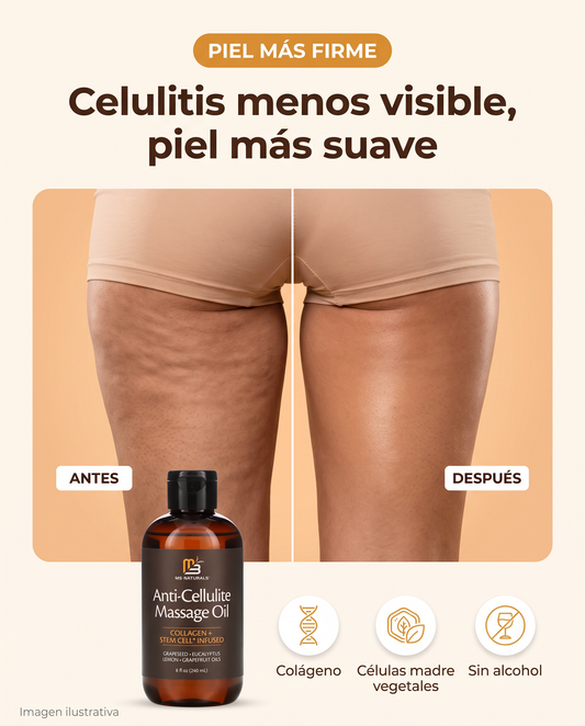Aceite anticelulitis M3 Naturals con colágeno para una piel más firme