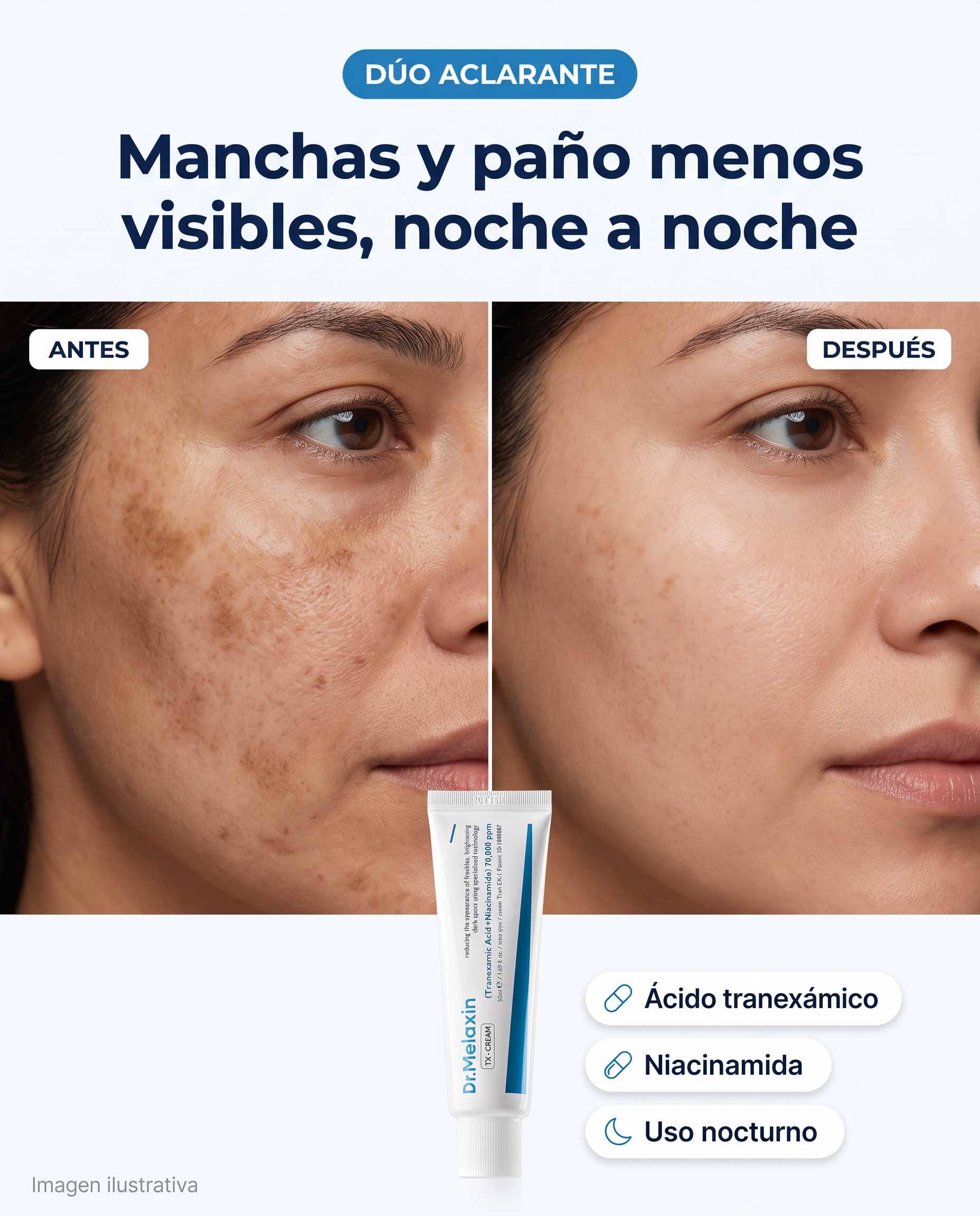 Crema para manchas Dr.Melaxin TX-Cream, dúo aclarante