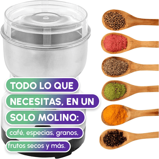 Molino multifuncional eléctrico para moler especias y granos en segundos
