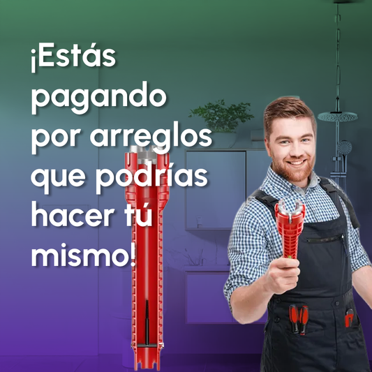 Llave multifuncional 8 en 1 para reparaciones en baños y cocinas
