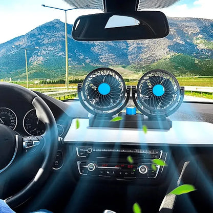 Ventilador Doble 360° para Auto | Refrescá tu Carro Rápido y Sin Aire Acondicionado